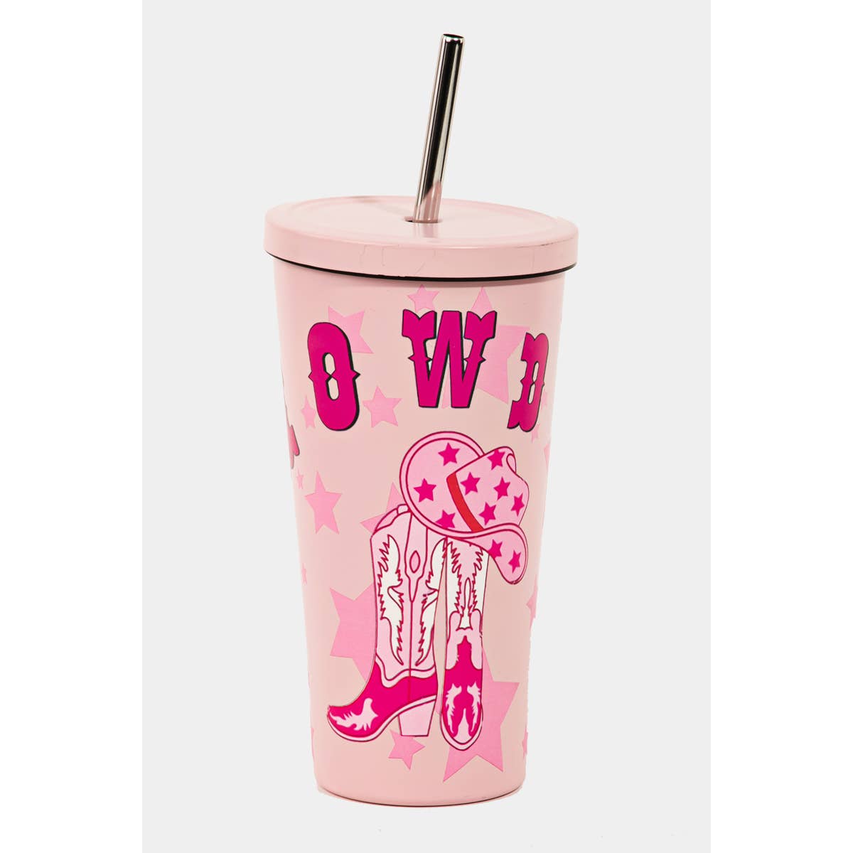 Stainless Steel Howdy Cowgirl Boots Tumbler