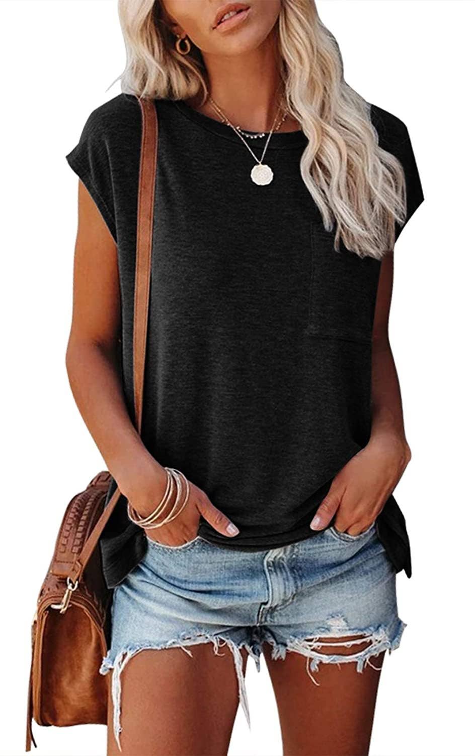 Short Cap Sleeve Loose Fit  T