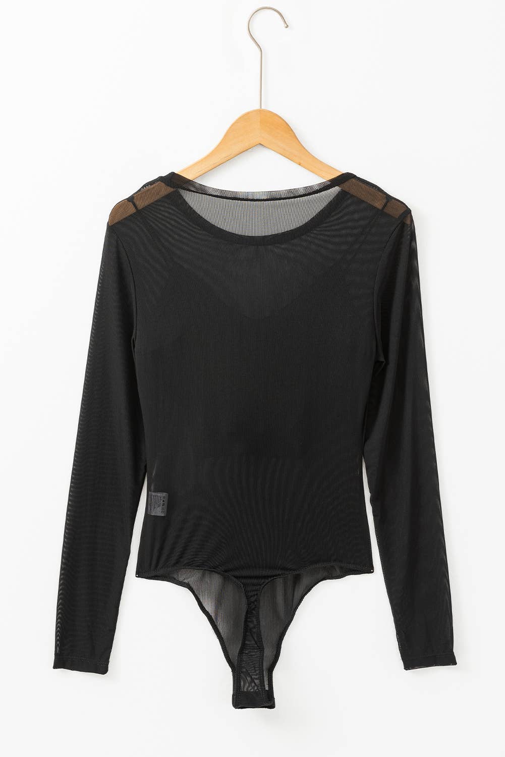 Mesh Long Sleeve Slim Fit Bodysuit