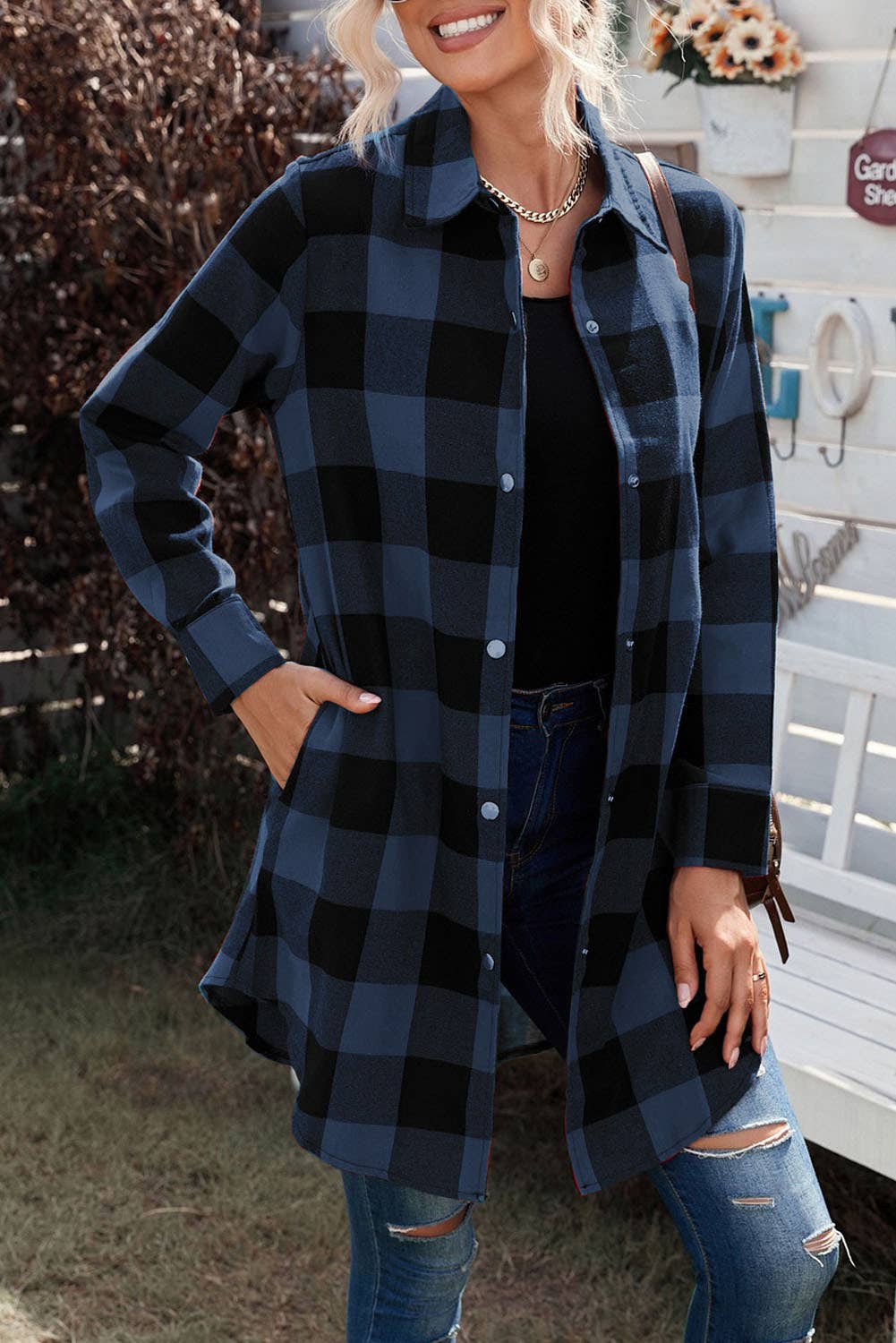 Plaid Shirt Coat