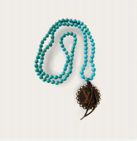 Turquoise Howlite Upcycled Necklace