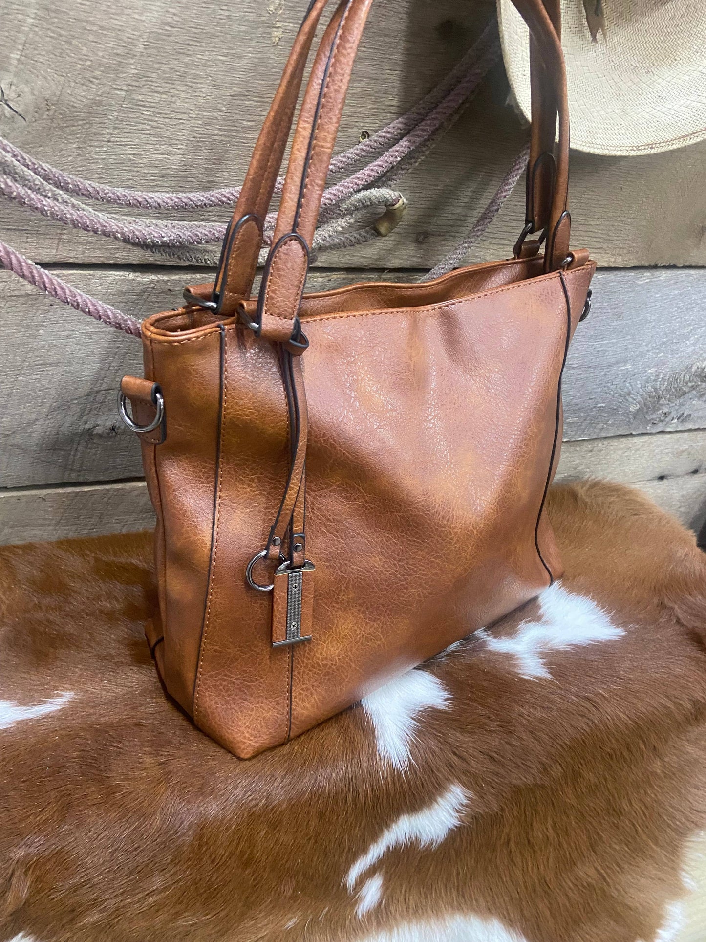 Soft Leather Purse Tote