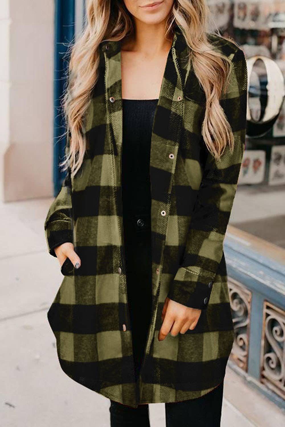 Plaid Shirt Coat