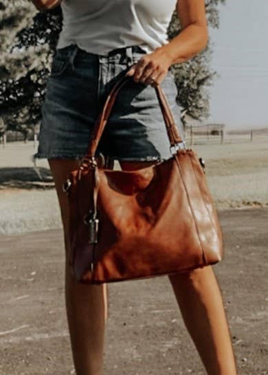 Soft Leather Purse Tote