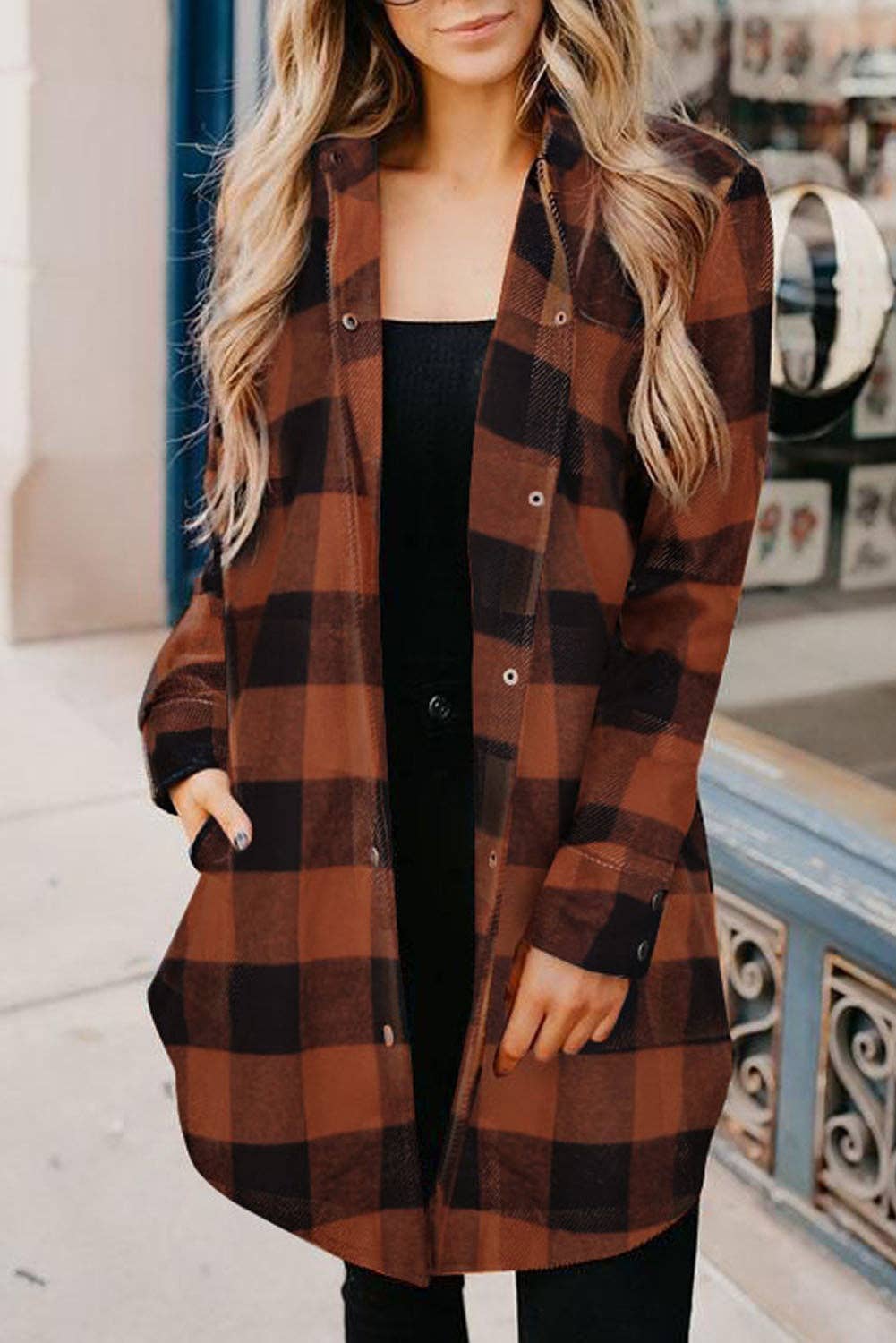 Plaid Shirt Coat