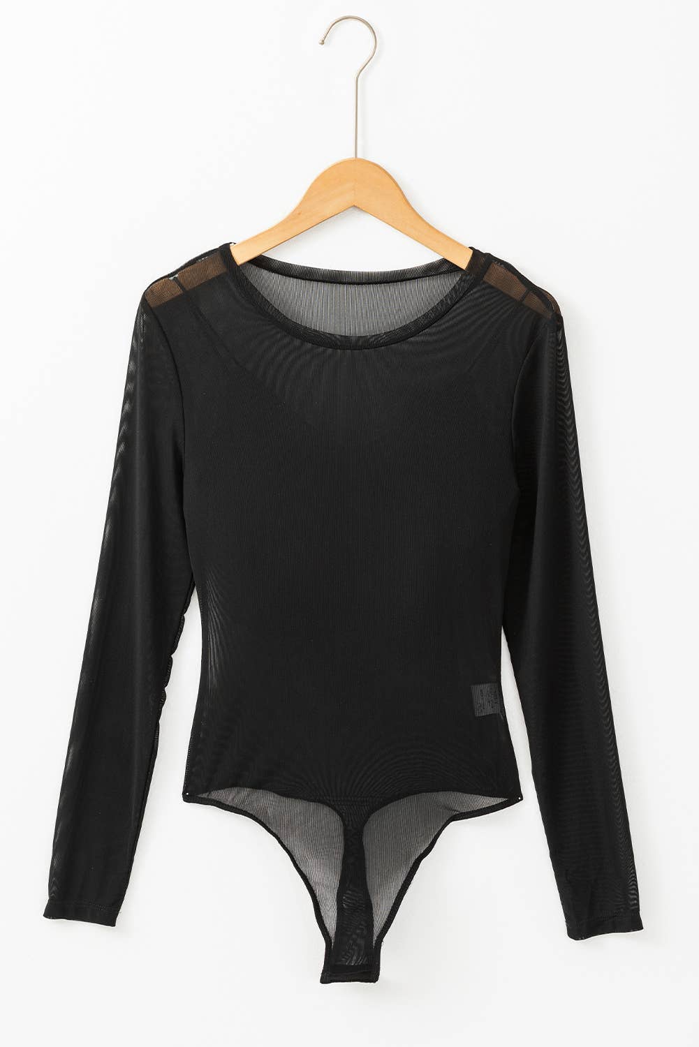 Mesh Long Sleeve Slim Fit Bodysuit