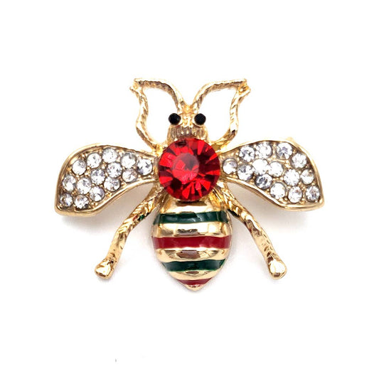 Brooch Bee Rhinestone
